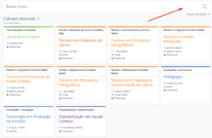 Busca de cursos
