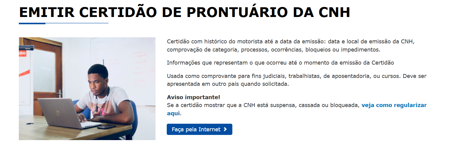 prontuario cnh detran sp