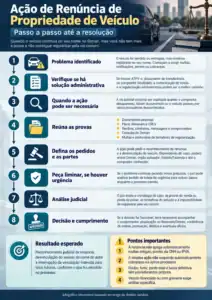 Ação de renúncia de propriedade de veículo: como funciona e quando recorrer à Justiça 1 renuncia propriedade veiculo infografico